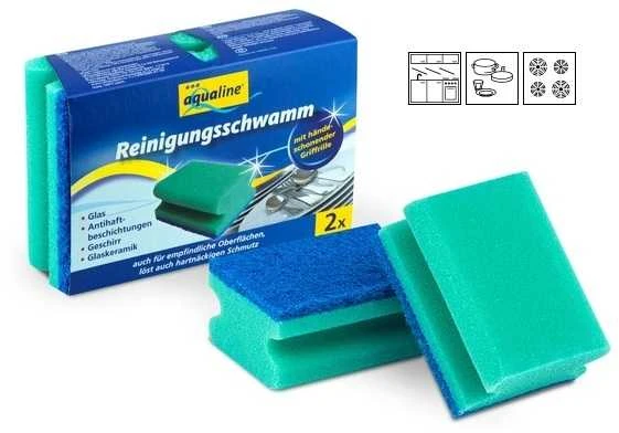 aQualine Grip Mėlyna kempinėlės jautiems paviršiams 95x70x45mm (2vnt.)