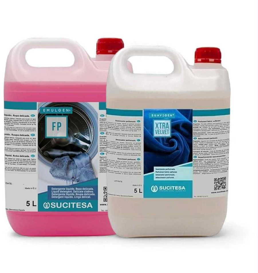 Komplektas skalbimui Laundry SET Sucitesa No6 (jautriems audiniams) - Emulgen FP + Suavigen Xtra Velvet