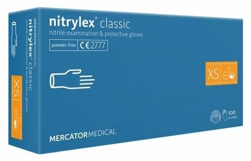Mercator Medical Blow Mėlynos nitrilo pirštinės L 100vnt