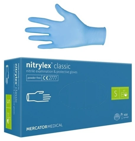 Mercator Medical Blow Mėlynos nitrilo pirštinės L 100vnt