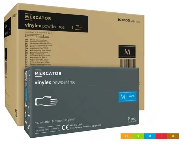 Mercator Medical Mercator Vinylex vinilinės pirštinės, be pudros (100vnt.) - L