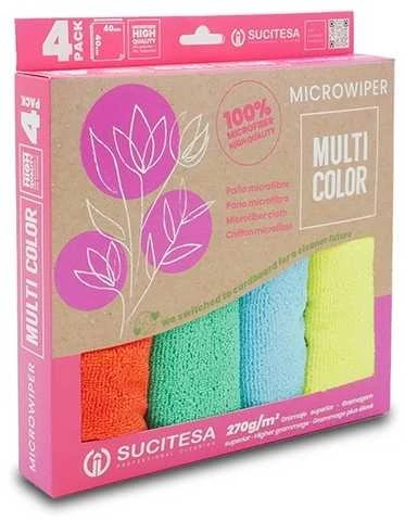 Mikropluošto šluostės Sucitesa Multi Color, 40x40cm (4vnt.)