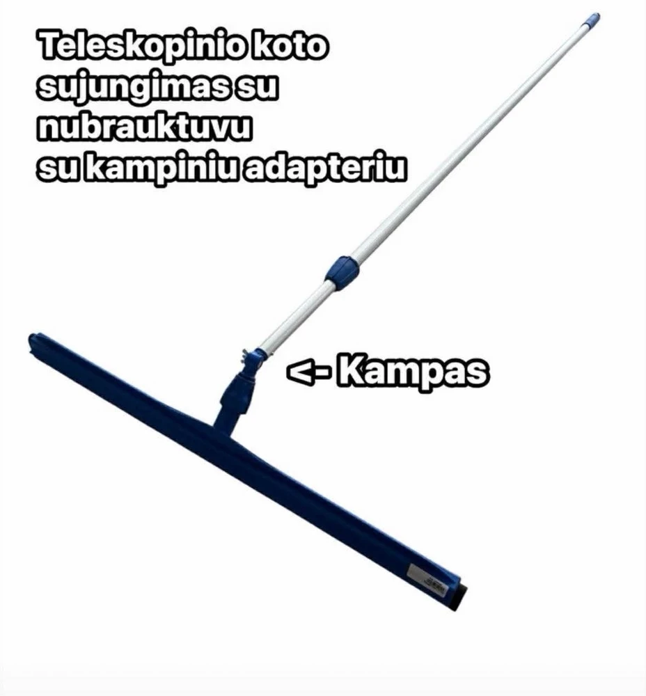 Mopatex Sniego valymo nuo saulės modulių komplektas NYLON55 - Su 6m. teleskopiniu kotu