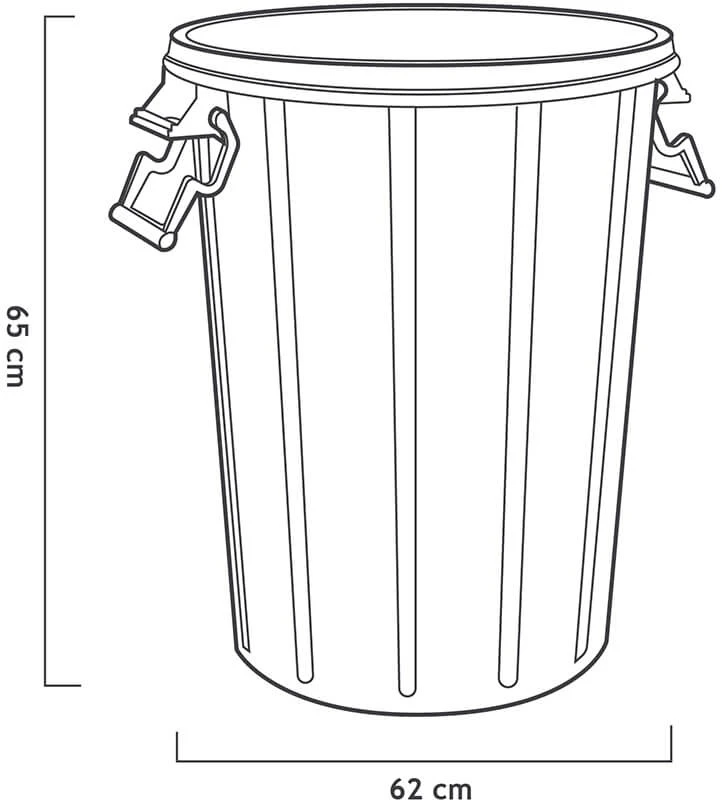 Mopatex Waste Bin 100L – plastikinė atliekų dėžė su arba be dangčio - be dangčio