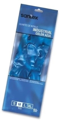 Santex Industrial Nitrile antibakterinės nitrilo pirštinės - XL - 12 porų