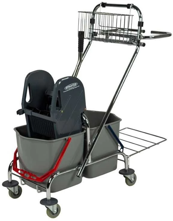 Sprintus Chrom Pro universalus valytojos vežimėlis 2x17L