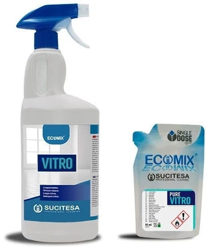 Sucitesa Ecomix Pure Vitro stiklo valiklis (koncentratas) - 12vnt. MINI + ERGO buteliukas NEMOKAMAI