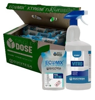 Sucitesa Ecomix Pure Vitro stiklo valiklis (koncentratas) - 12vnt. MINI + ERGO buteliukas NEMOKAMAI