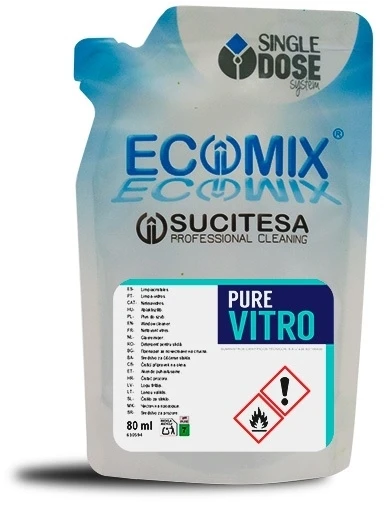 Sucitesa Ecomix Pure Vitro stiklo valiklis (koncentratas) - 12vnt. MINI + ERGO buteliukas NEMOKAMAI