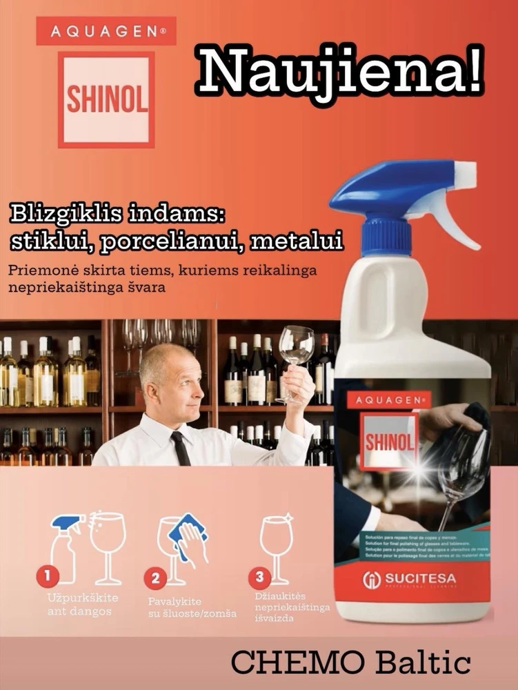 Sucitesa Indų blizgiklis Aquagen Shinol, 750ml