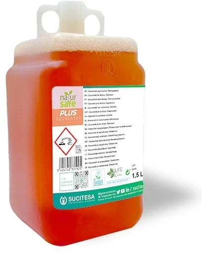 Sucitesa Natursafe Plus Degreaser ekologiškas riebalų valiklis (koncentratas) - 16vnt. MINI + ERGO buteliukas NEMOKAMAI