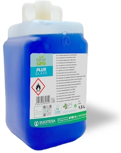 Sucitesa Natursafe Plus Glass ekologiškas stiklo valiklis (koncentratas) - MINI pakuotė (50ml)