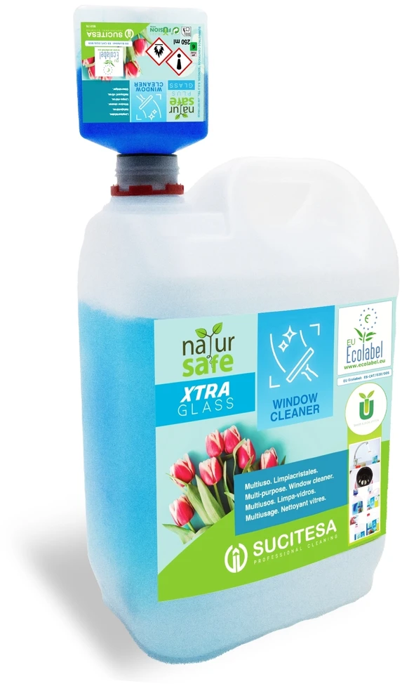 Sucitesa Natursafe Plus Smart Fusion Glass ekologiškas stiklo valiklis (koncentratas) - 250ml kapsulė