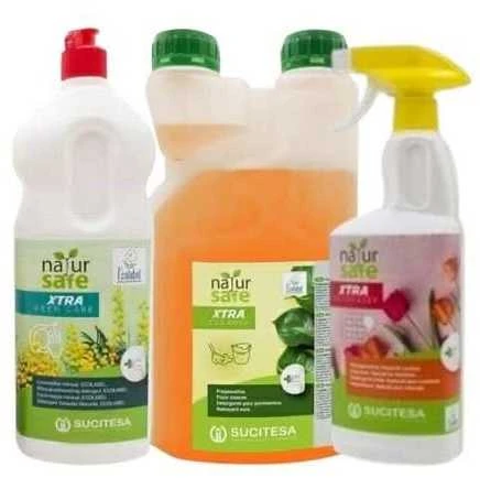 Sucitesa Natursafe Xtra Kitchen ekologiškų valiklių rinkinys virtuvei (3vnt.)