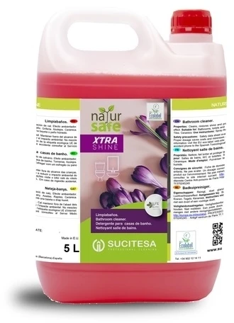 Sucitesa Natursafe Xtra Shine ekologiškas vonios kambario valiklis - 750ml