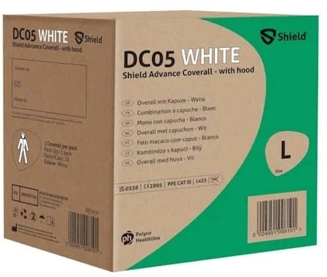 Vienkartinis kombinezonas Shield Advance DC05, 5B/6B tipas, laminuotas, neperšlampamas, 63 g/m² - XXL