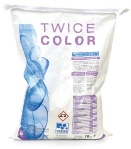 Vijusa Twice Color aukštos kokybės skalbimo milteliai spalvotiems audiniams 25Kg