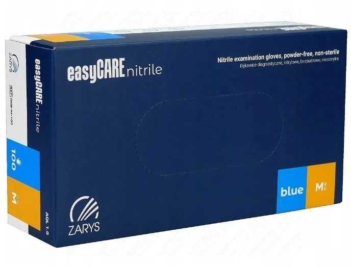 Zarys EasyCare vienkartinės nitrilinės pirštinės, mėlynos (100vnt.) - XL - 1pak.x100vnt.