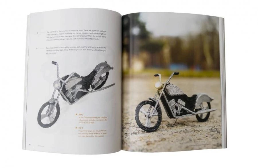 3DSimo šablonų knyga – motociklo maketas