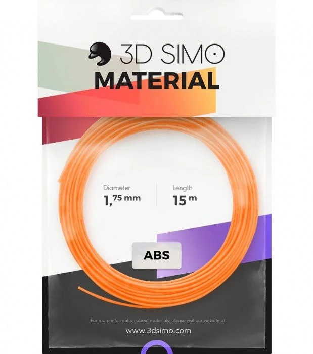 3DSimo ABS 1,75 mm oranžinis siūlas 15 m
