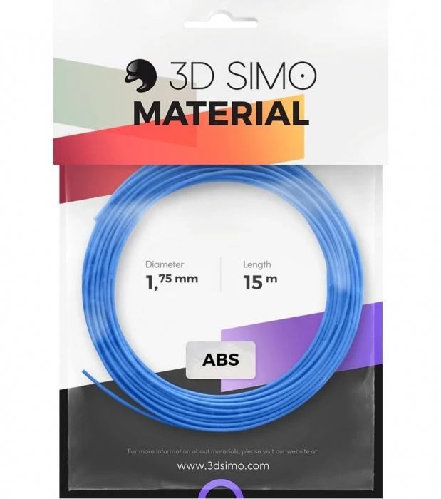 3DSimo ABS 1.75mm mėlyna gija