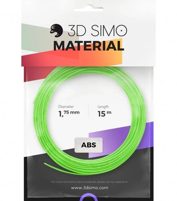 3DSimo ABS 3D rašiklio gija - žalia 1.75mm