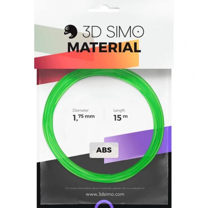 Žalias ABS siūlas 3D rašikliui, 1,75 mm, 15 m