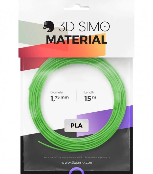 3DSimo Filament PLA Rinkinys kolorów - raudona, violetinė, žalia (G3D3002)