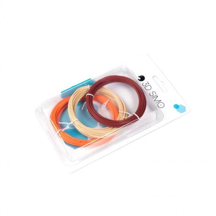3DSimo PLA plastiko rinkinys, 3 spalvų ritinėliai