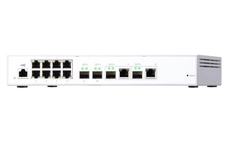 Šakotuvas QNAP QSW-M408-2C tinklo komutatorius Valdomas L2 10G Ethernet (100/1000/10000) Balta