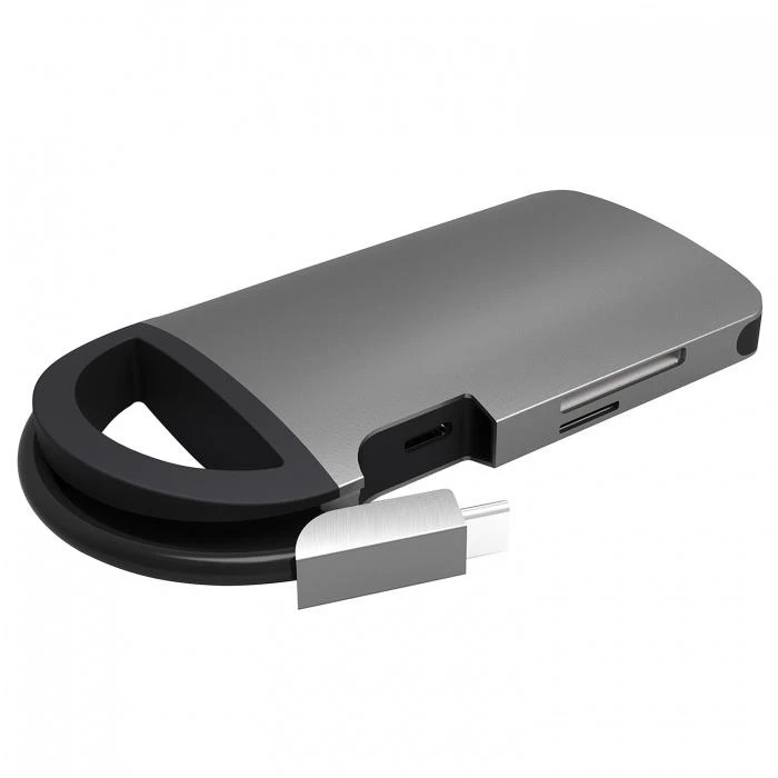 Umax U-Connect H7 USB-C prievadų replikatorius su integruotu laidu