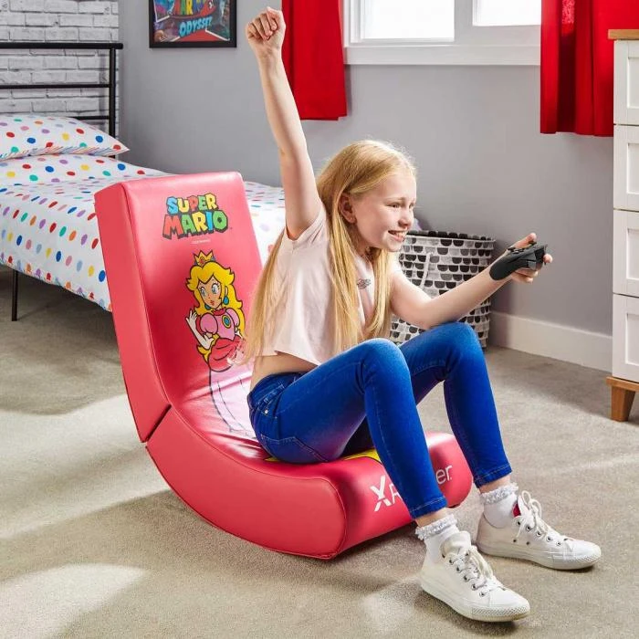 xRocker Žaidimų kėdė X Rocker Nintendo Video Rocker Super Mario ALL-STAR Collection Princess Peach Gaming Chair