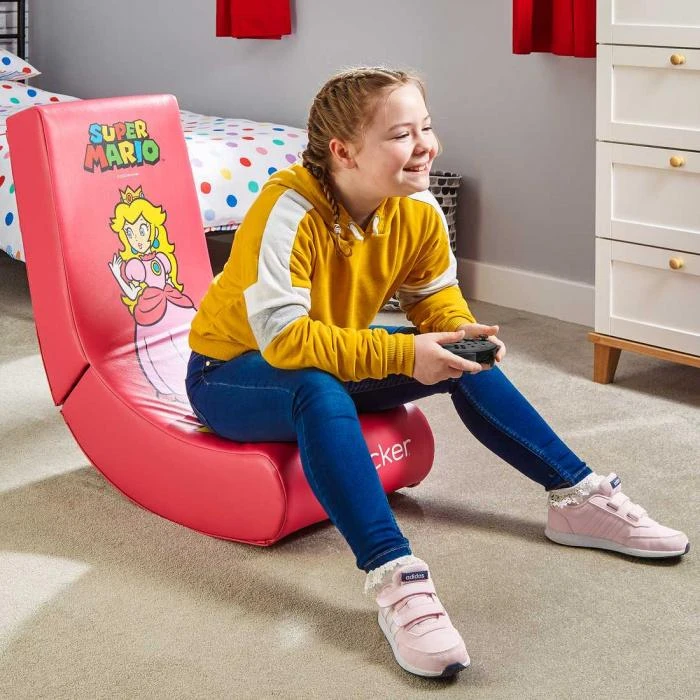 xRocker Žaidimų kėdė X Rocker Nintendo Video Rocker Super Mario ALL-STAR Collection Princess Peach Gaming Chair
