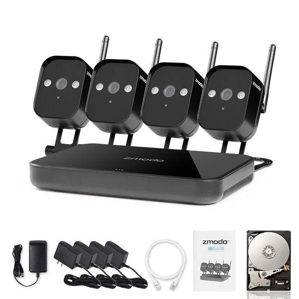 Zmodo ZMODO 720P Wifi Mini NVR IP kamera + 4xIP CAM + 1TB HDD