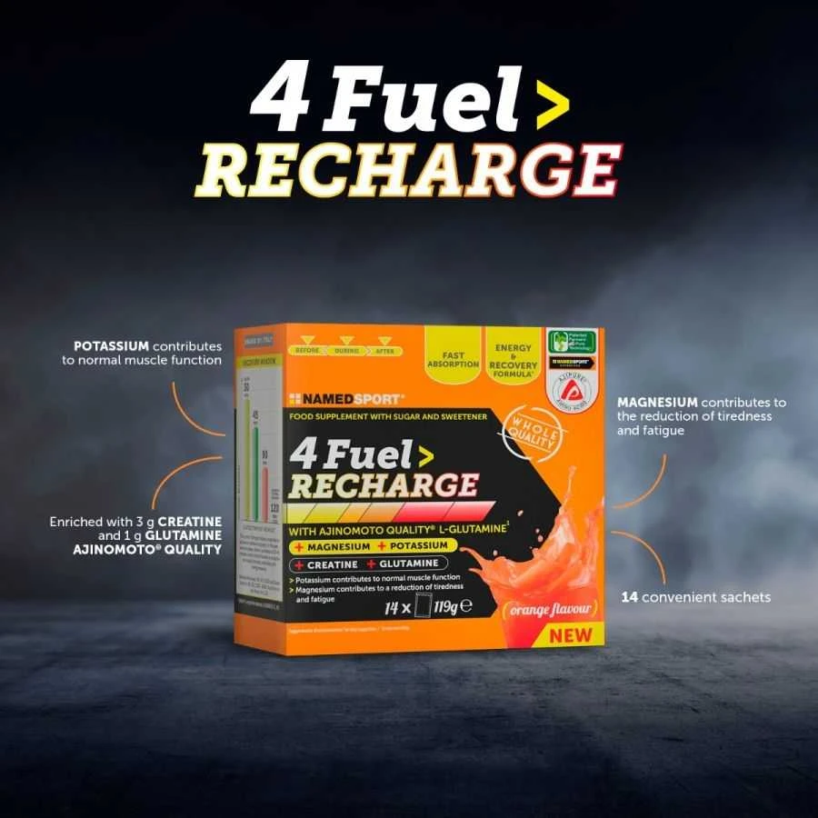NAMEDSPORT 4FUEL RECHARGE - 14 paketėlių