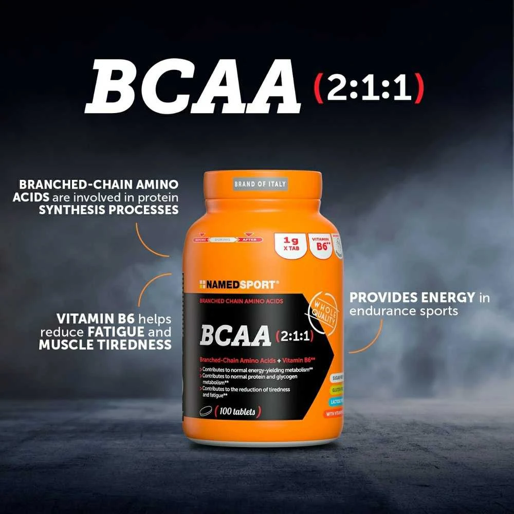 NAMEDSPORT BCAA 2:1:1 vitam B6 - 100 kapsulių