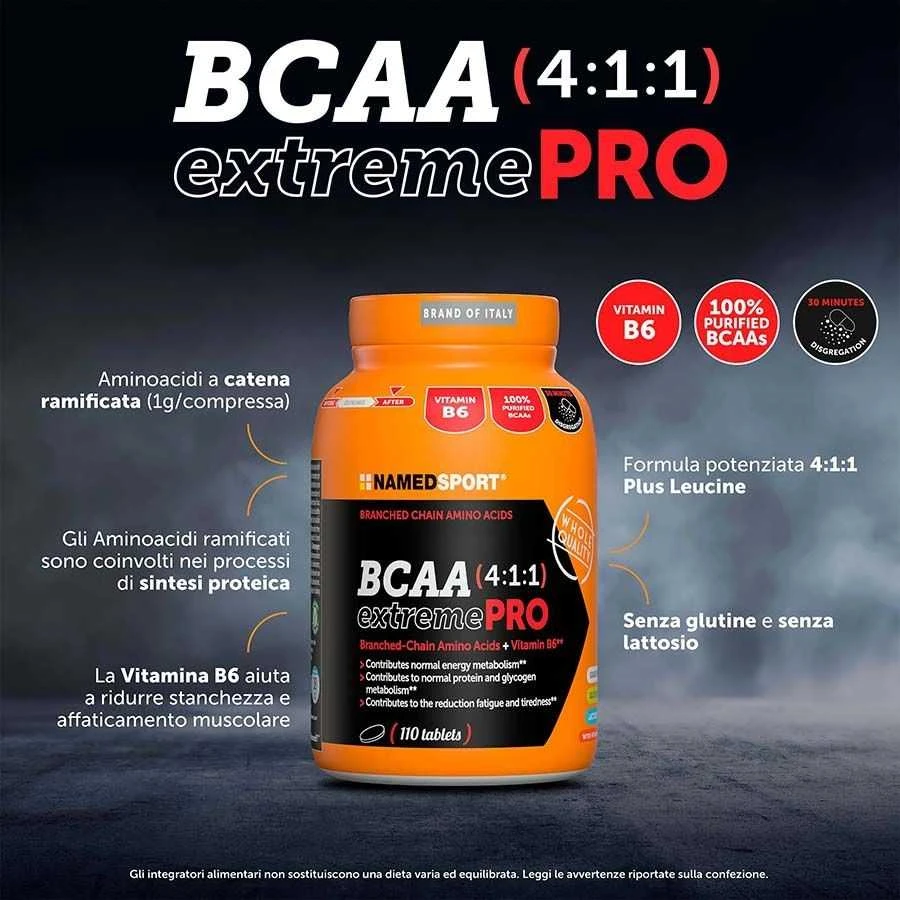 NAMEDSPORT BCAA 4:1:1 extremePRO - 110 kapsulių