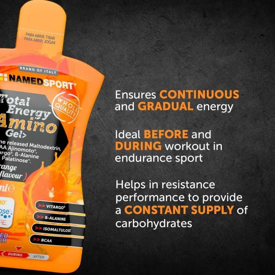 NAMEDSPORT TOTAL ENERGY AMINO GELIS APELSINAS - 50ml