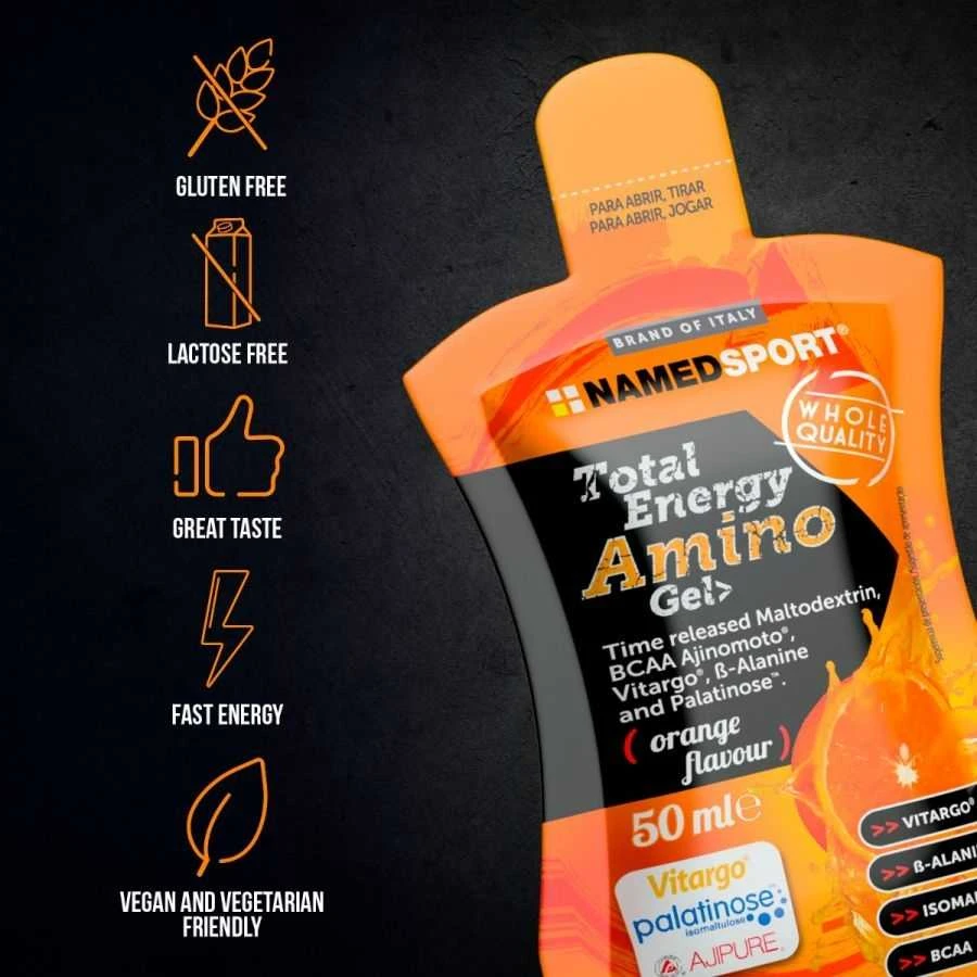 NAMEDSPORT TOTAL ENERGY AMINO GELIS APELSINAS - 50ml