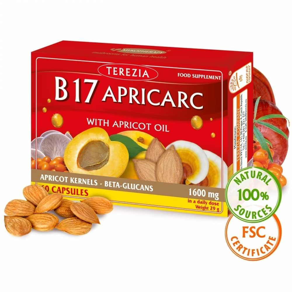 TEREZIA B17 APRIKARKAS SU ABRIKOSŲ ALIEJUMI 60 KAPSULIŲ
