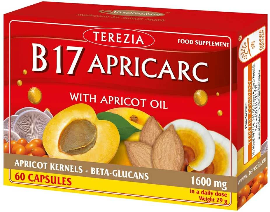 TEREZIA B17 APRIKARKAS SU ABRIKOSŲ ALIEJUMI 60 KAPSULIŲ