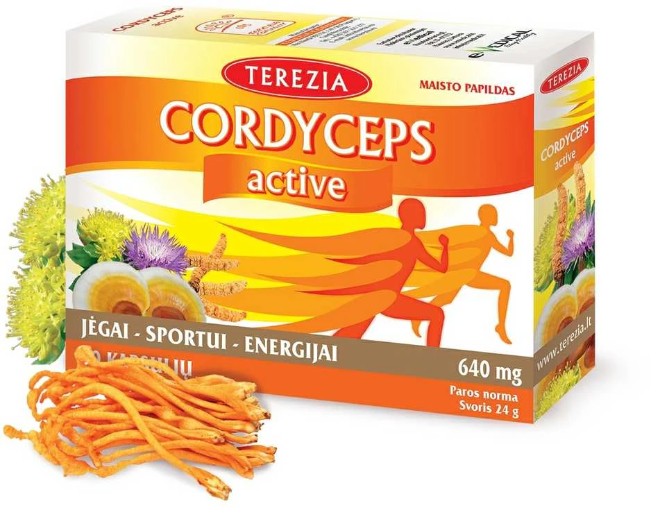 TEREZIA KININIS KORDICEPSAS ACTIVE 60 KAPSULIŲ