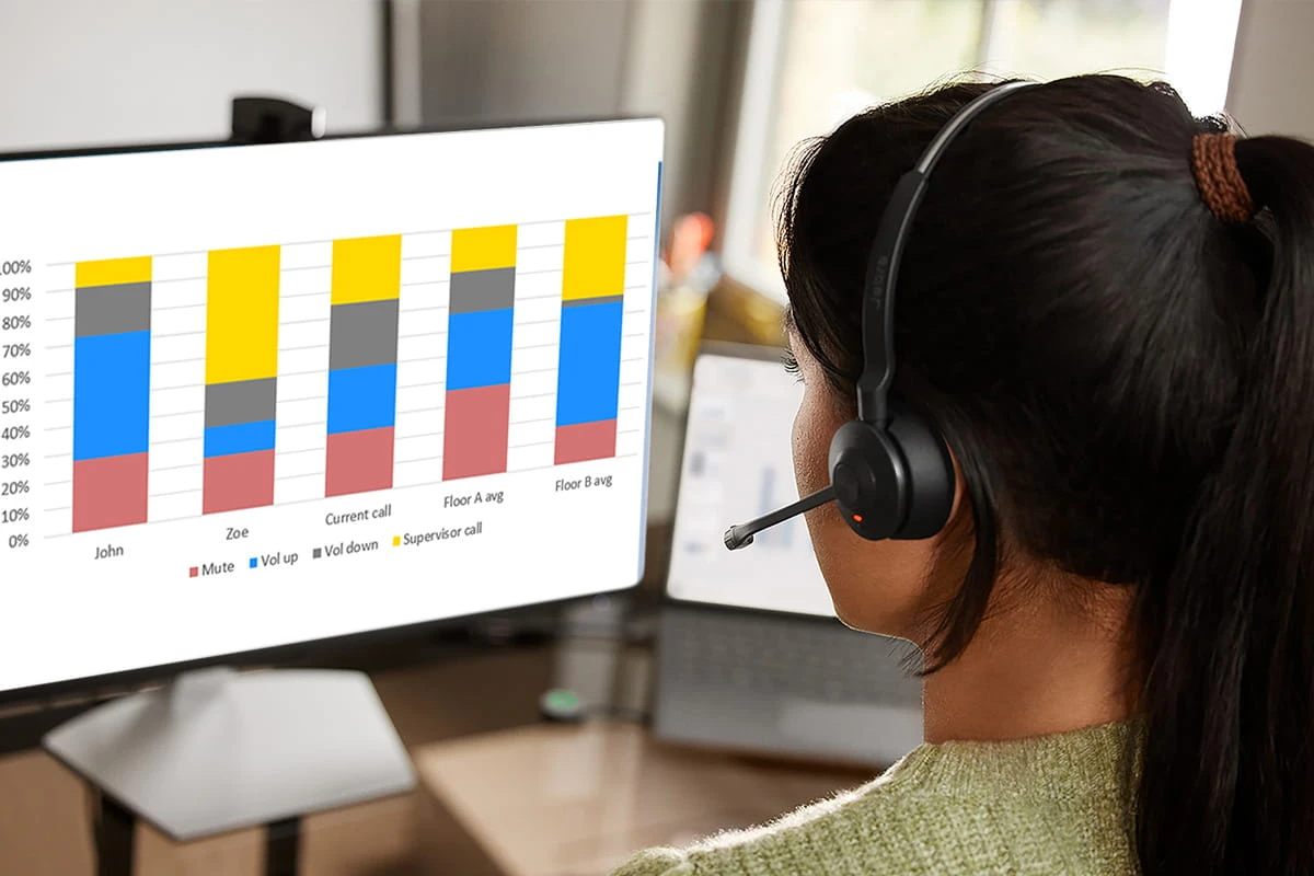 Ausinės Jabra Engage 75 SE Stereo, juodos spalvos aprašymas - Prekės nuotrauka