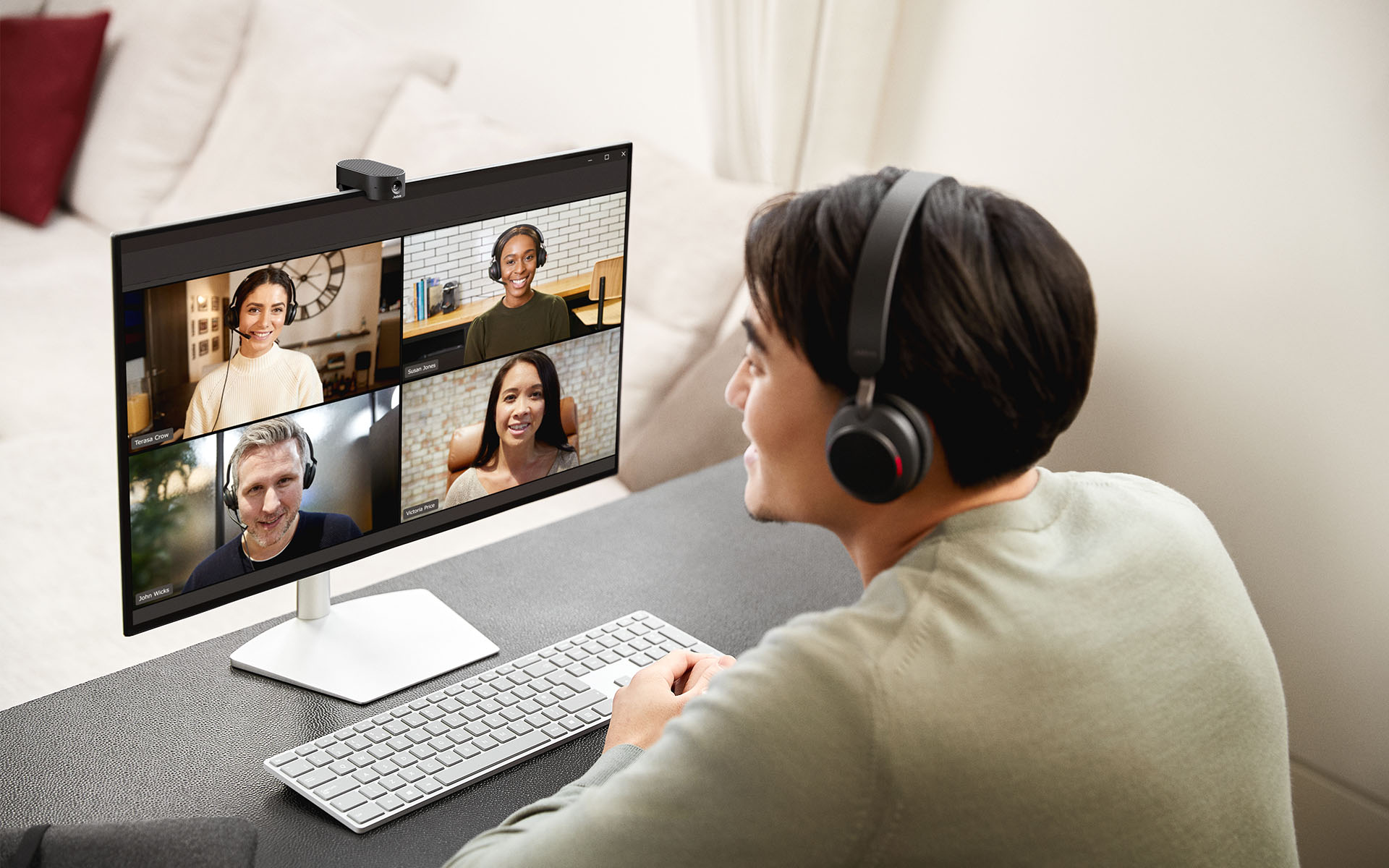 Internetinė kamera Jabra PanaCast 20, juodos spalvos aprašymas - Prekės nuotrauka