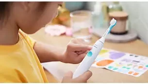Elektrinis dantų šepetėlis vaikams Philips Sonicare HX3601/01 Pet Edition, su lipdukais, Baltas aprašymas - Prekės nuotrauka