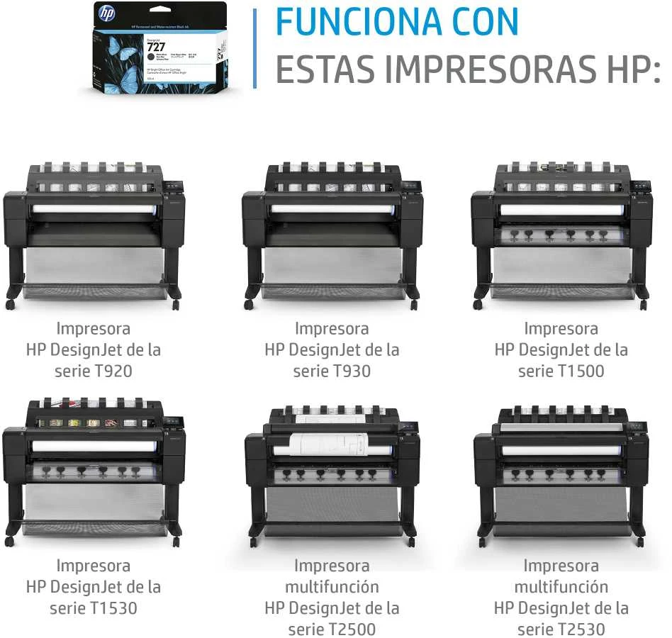 Hewlett Packard (HP) HP 727 300 ml rašalo kasetė, purpurinė