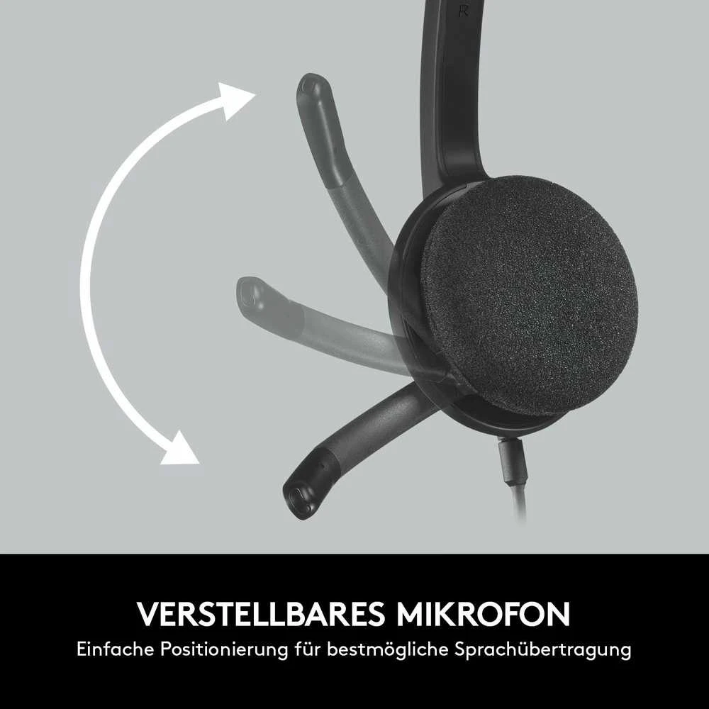 LOGITECH USB Ausinės H340 Ausinės on-ear su laidu