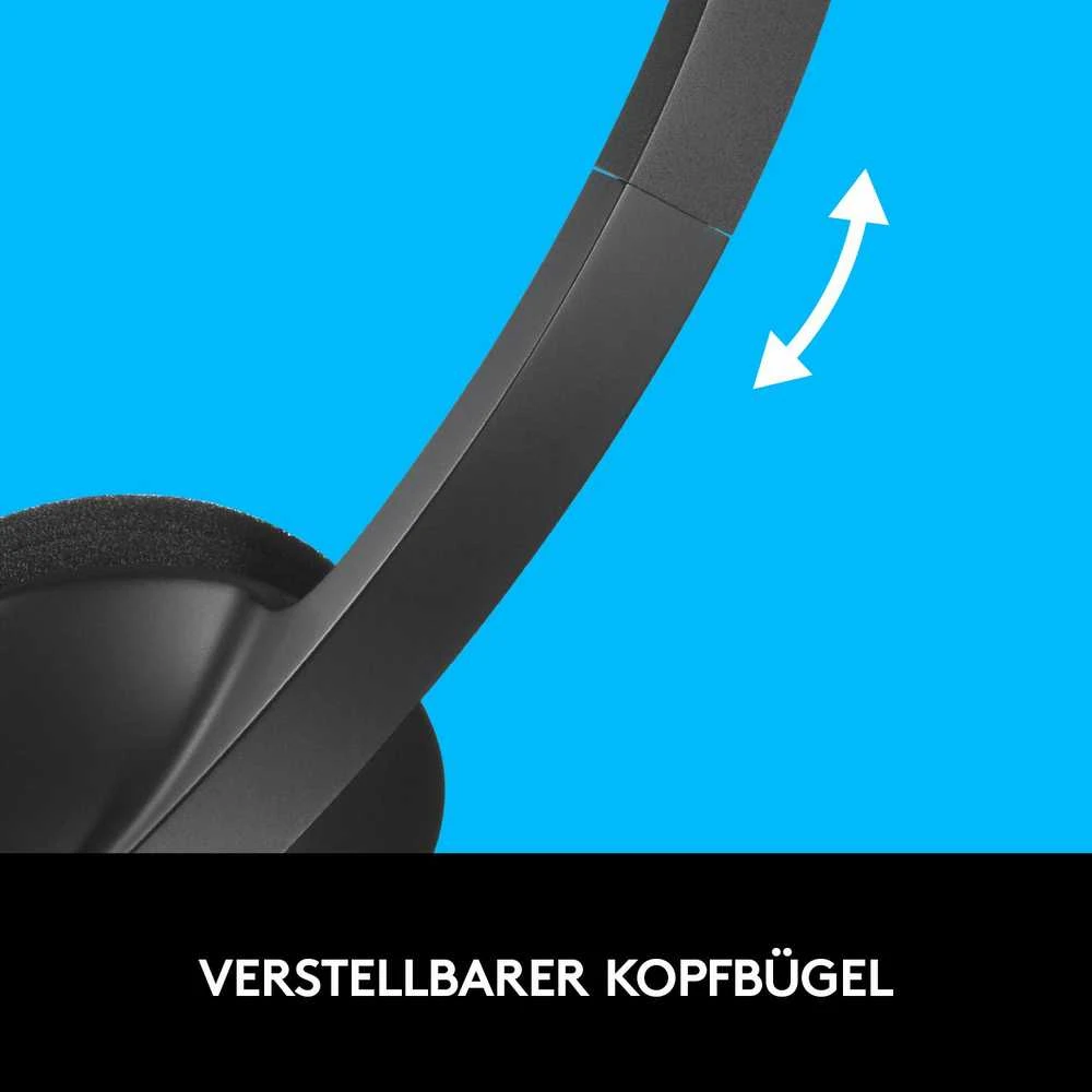 LOGITECH USB Ausinės H340 Ausinės on-ear su laidu