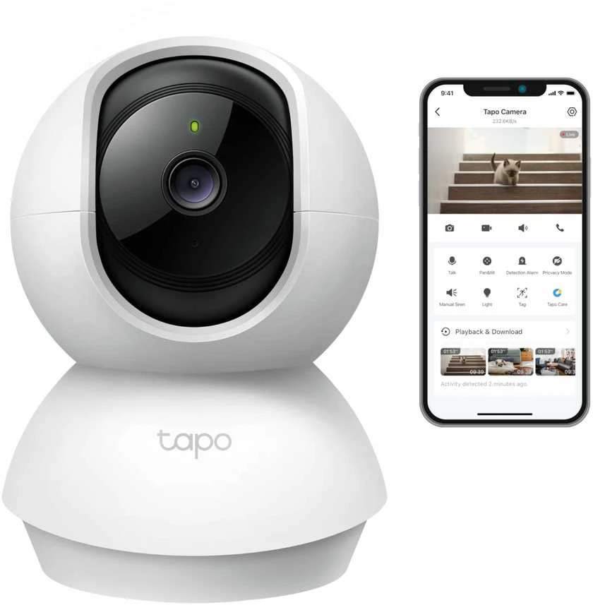 TP-LINK | Pan / Tilt Home Security Wi-Fi kamera | Tapo C210 | 3 MP | 4mm/F/2.4 | Privatumo režimas, garso ir šviesos signalizacija, judesio aptikimas ir pranešimai, naktinis matymas | H.264 | Micro SD, maks. 256 GB