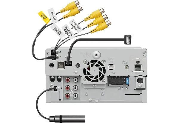 JVC DMX9720XDS galinės jungtys ir laidai
